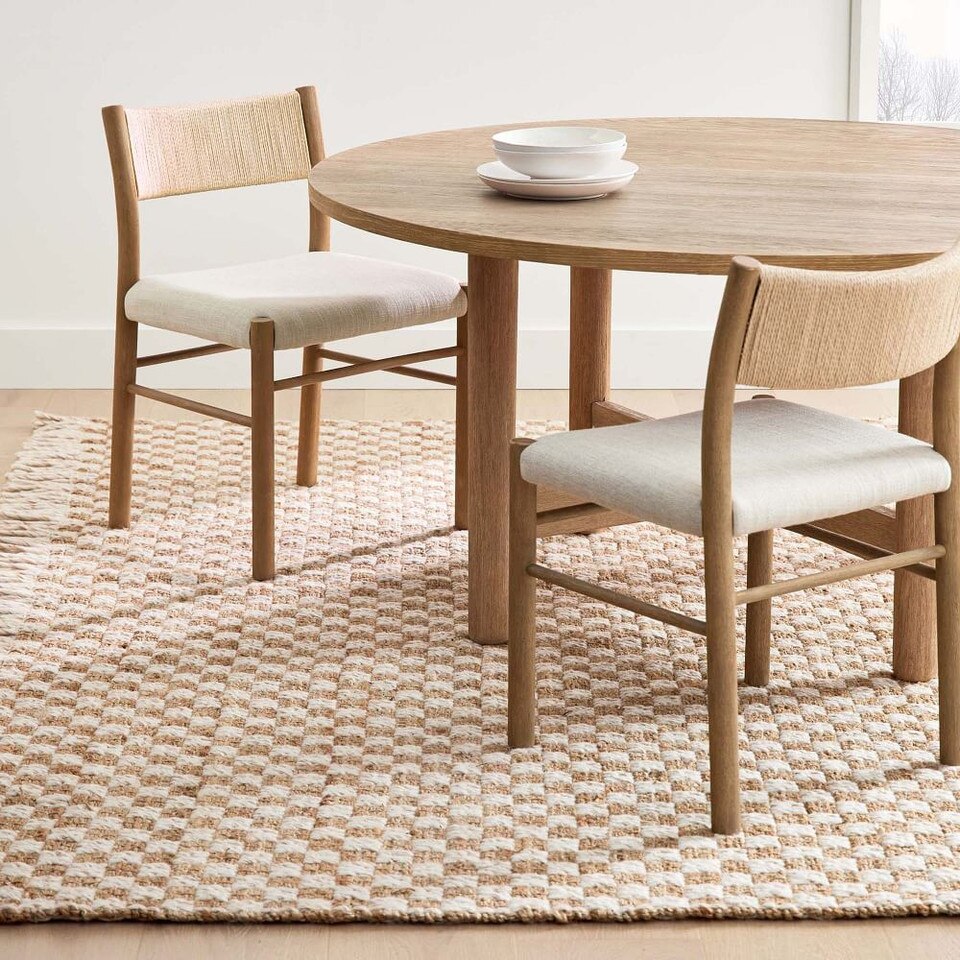 Chess Weave Wool & Jute Rug West Elm UK